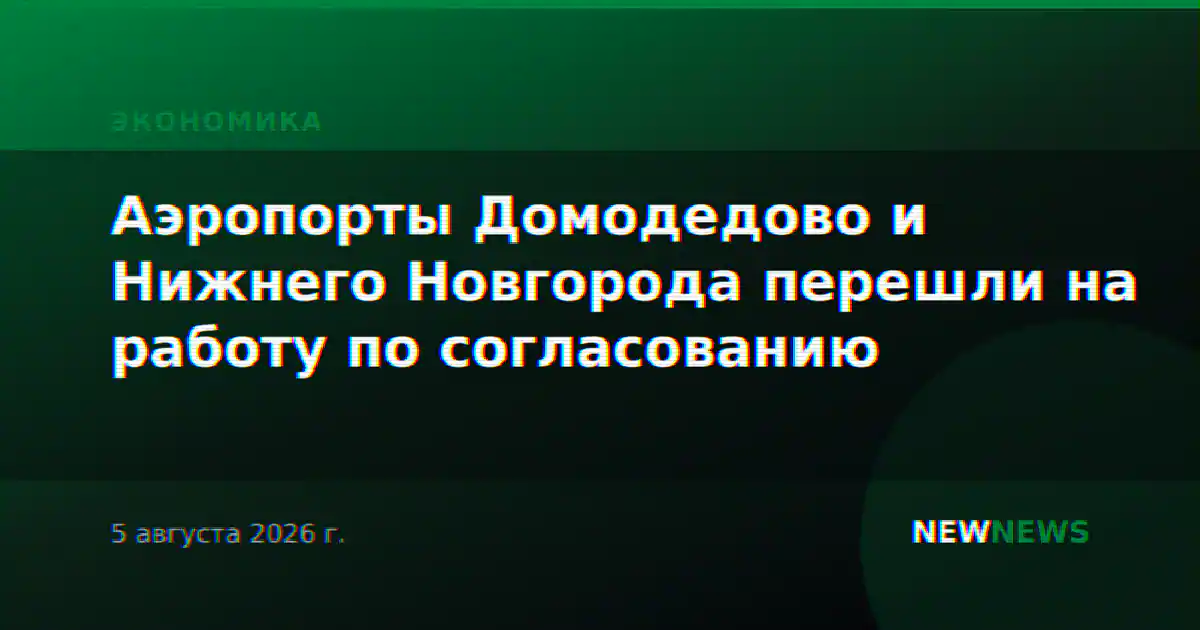 Аэропорты Домодедово и Нижнего Новгорода перешли на работу по согласованию