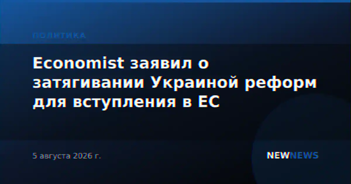Economist заявил о затягивании Украиной реформ для вступления в ЕС