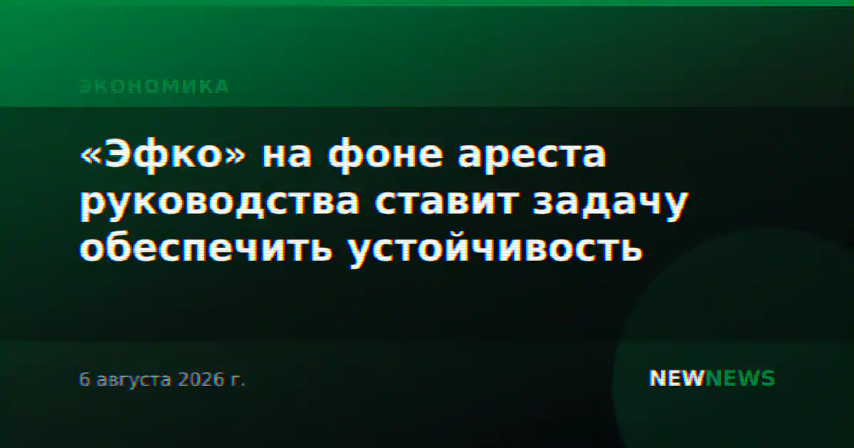 «Эфко» на фоне ареста руководства ставит задачу обеспечить устойчивость