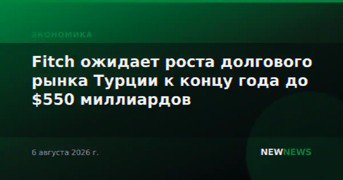 Fitch ожидает роста долгового рынка Турции к концу года до $550 миллиардов