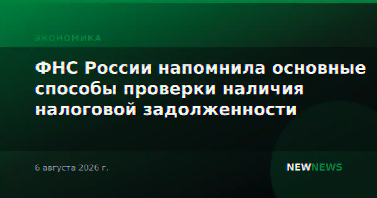 ФНС России напомнила основные способы проверки наличия налоговой задолженности