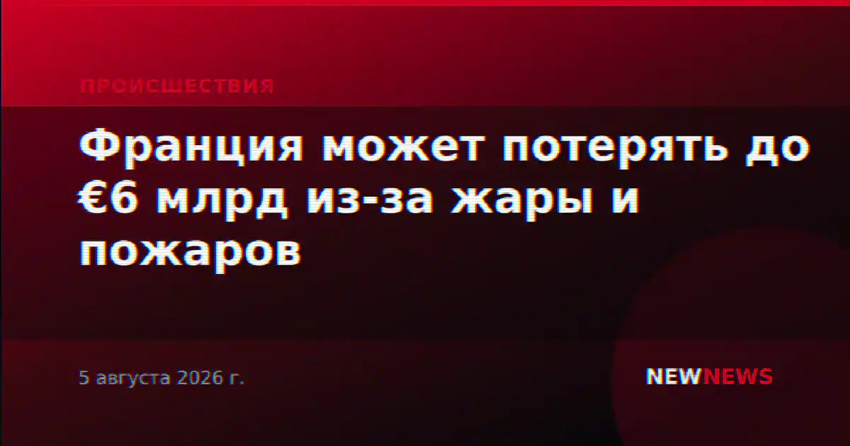 Франция может потерять до €6 млрд из-за жары и пожаров