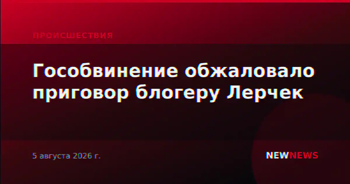 Гособвинение обжаловало приговор блогеру Лерчек