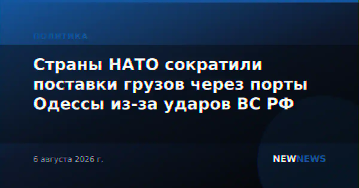 Страны НАТО сократили поставки грузов через порты Одессы из-за ударов ВС РФ