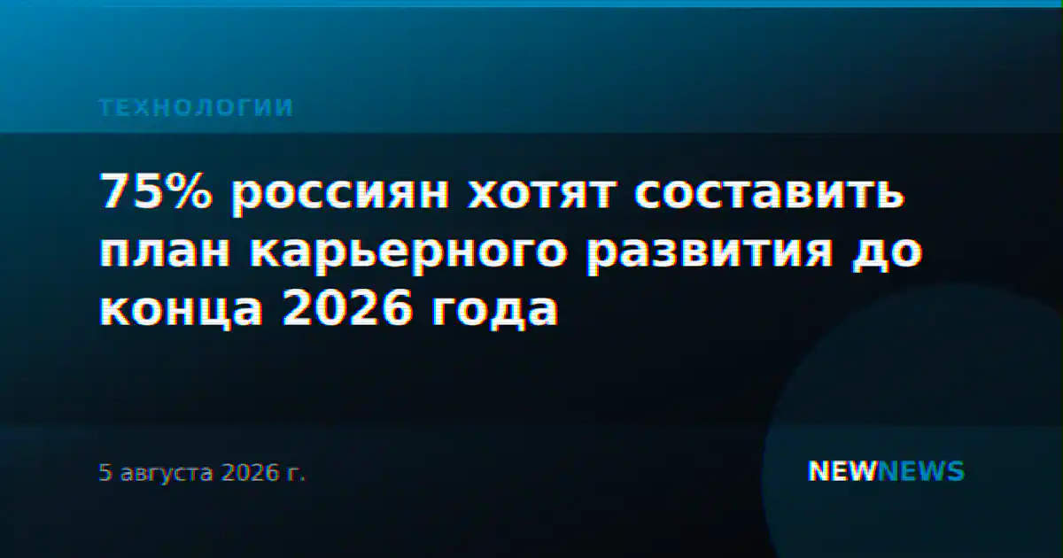 75% россиян хотят составить план карьерного развития до конца 2026 года