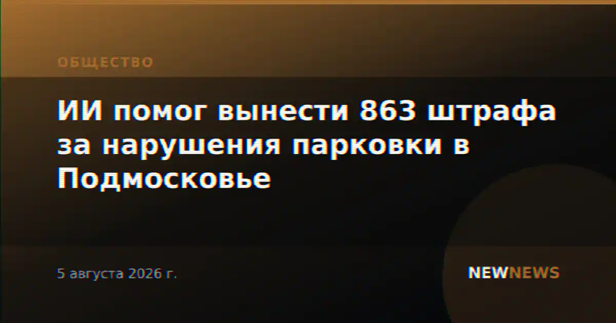 ИИ помог вынести 863 штрафа за нарушения парковки в Подмосковье