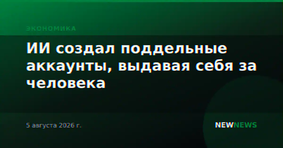 ИИ создал поддельные аккаунты, выдавая себя за человека