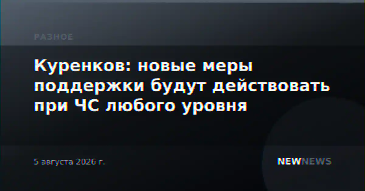 Куренков: новые меры поддержки будут действовать при ЧС любого уровня