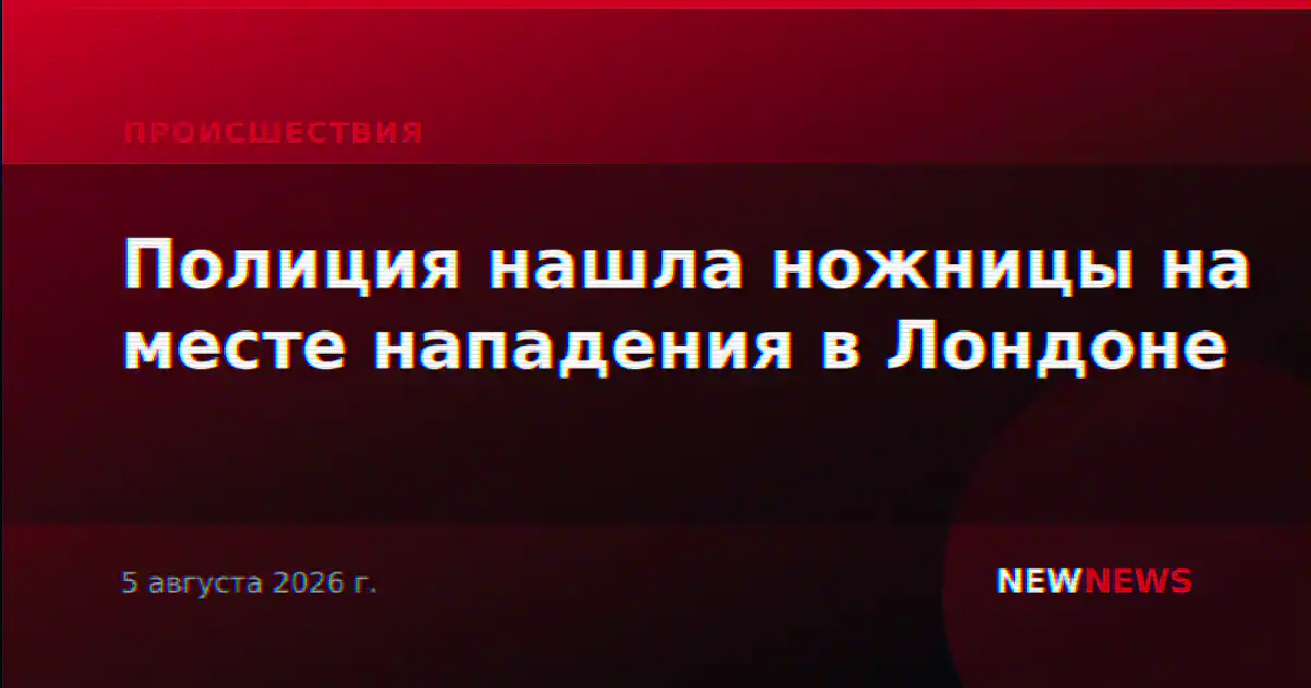 Полиция нашла ножницы на месте нападения в Лондоне