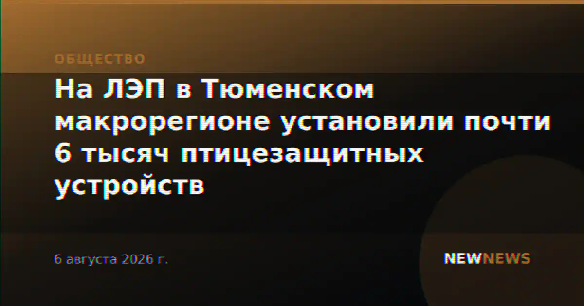 На ЛЭП в Тюменском макрорегионе установили почти 6 тысяч птицезащитных устройств