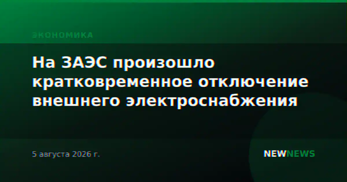На ЗАЭС произошло кратковременное отключение внешнего электроснабжения