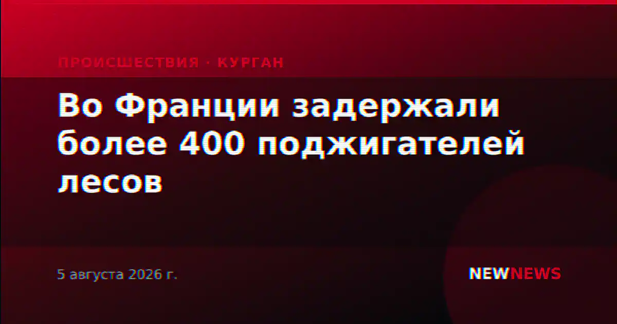 Во Франции задержали более 400 поджигателей лесов