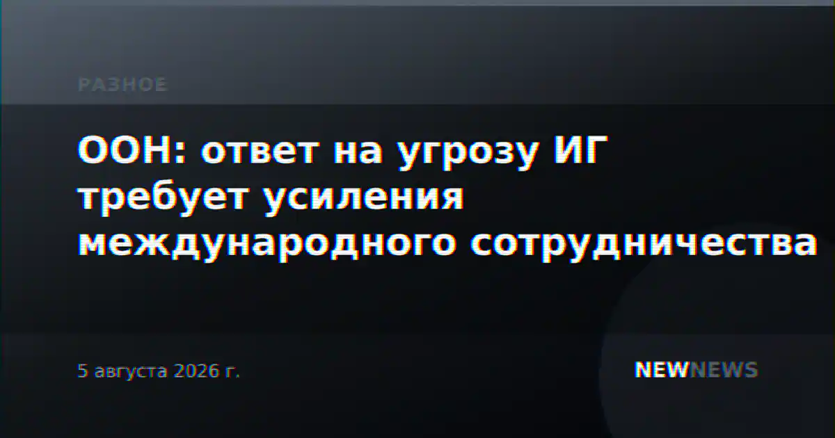 ООН: ответ на угрозу ИГ требует усиления международного сотрудничества