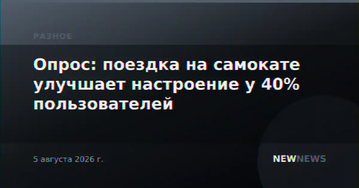 Опрос: поездка на самокате улучшает настроение у 40% пользователей