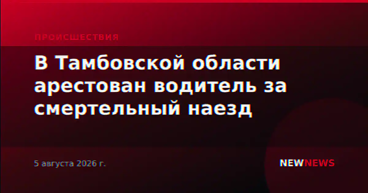 В Тамбовской области арестован водитель за смертельный наезд