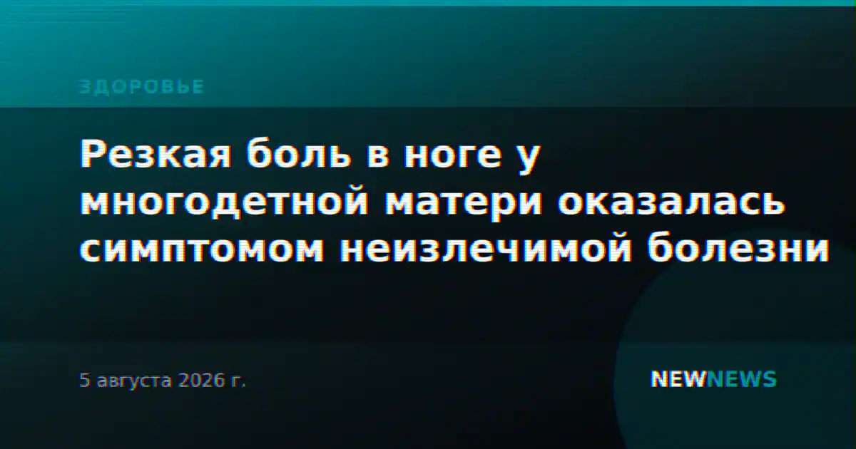 Резкая боль в ноге у многодетной матери оказалась симптомом неизлечимой болезни