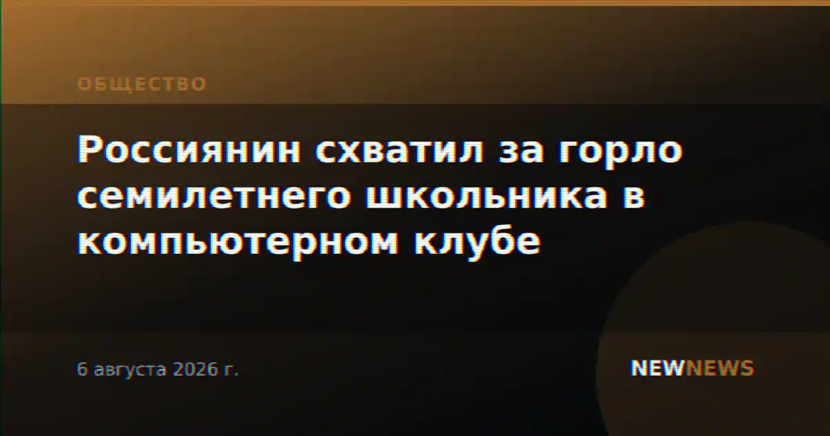 Россиянин схватил за горло семилетнего школьника в компьютерном клубе