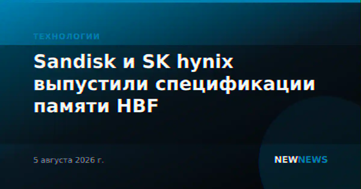 Sandisk и SK hynix выпустили спецификации памяти HBF