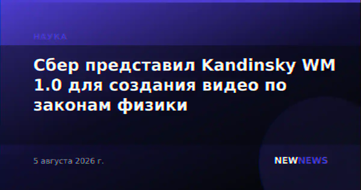 Сбер представил Kandinsky WM 1.0 для создания видео по законам физики