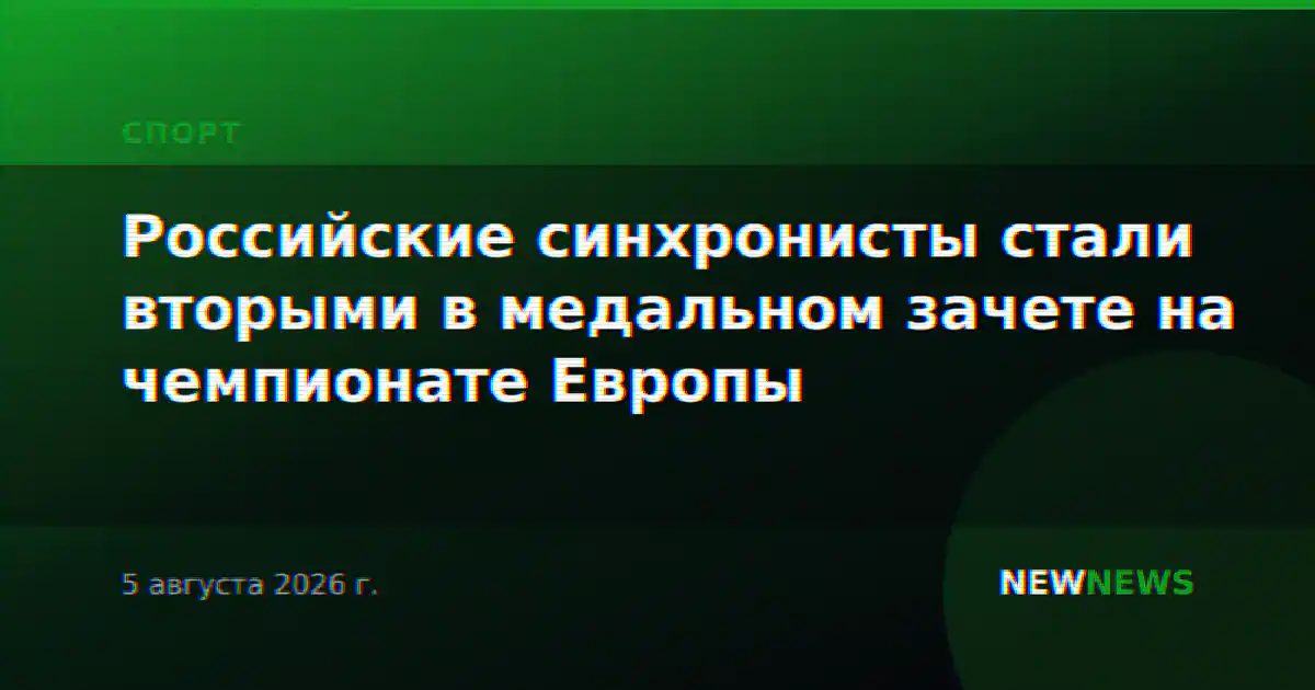 Российские синхронисты стали вторыми в медальном зачете на чемпионате Европы
