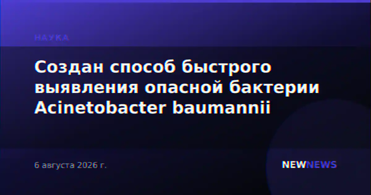 Создан способ быстрого выявления опасной бактерии Acinetobacter baumannii