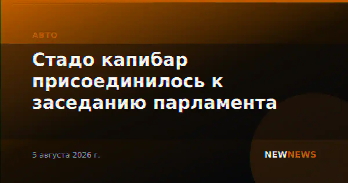 Стадо капибар присоединилось к заседанию парламента