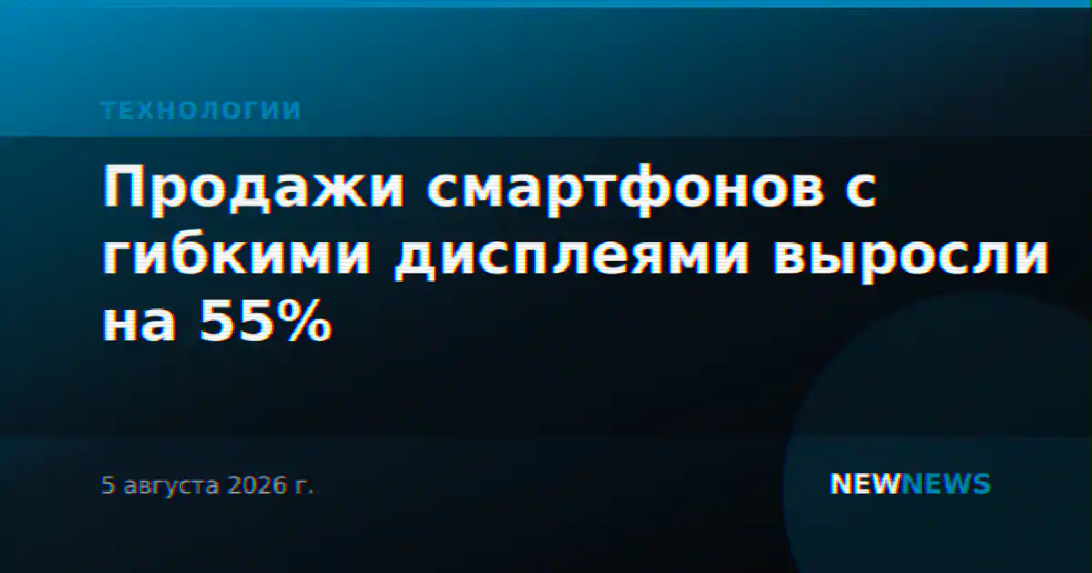 Продажи смартфонов с гибкими дисплеями выросли на 55%