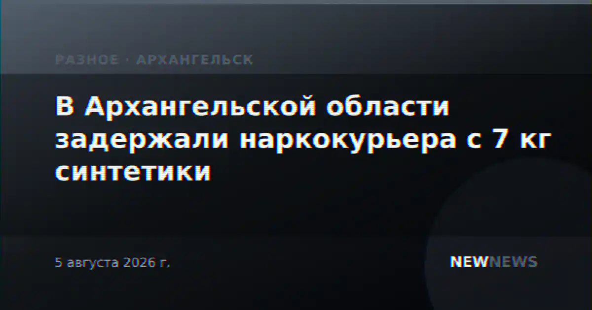 В Архангельской области задержали наркокурьера с 7 кг синтетики