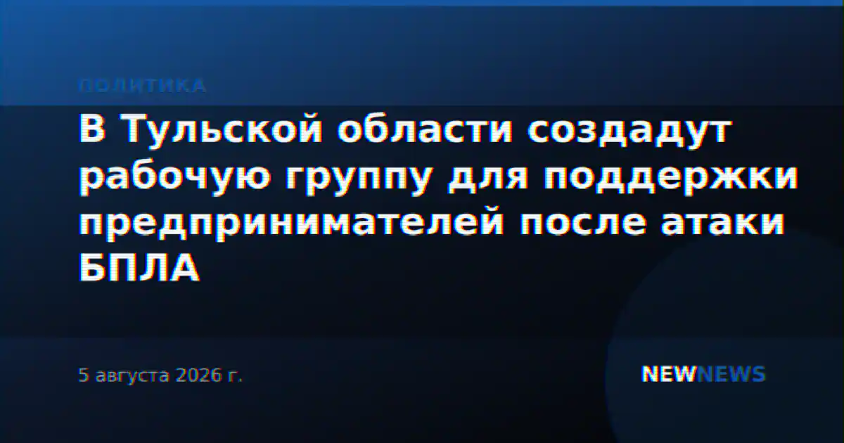 В Тульской области создадут рабочую группу для поддержки предпринимателей после атаки БПЛА