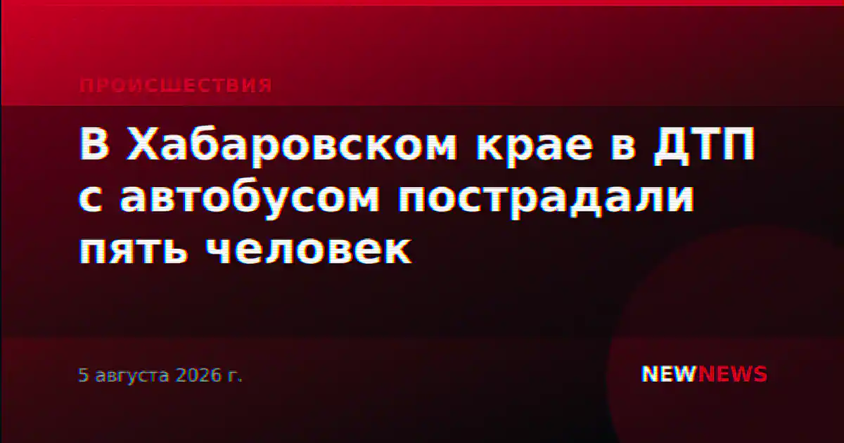 В Хабаровском крае в ДТП с автобусом пострадали пять человек