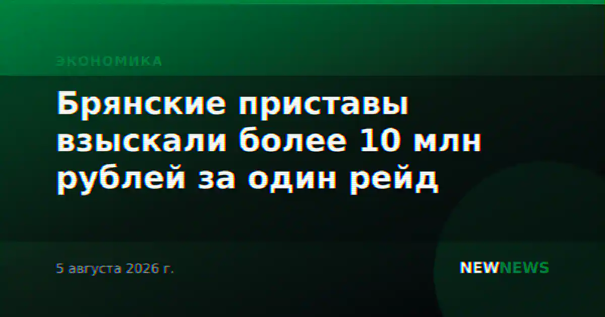 Брянские приставы взыскали более 10 млн рублей за один рейд