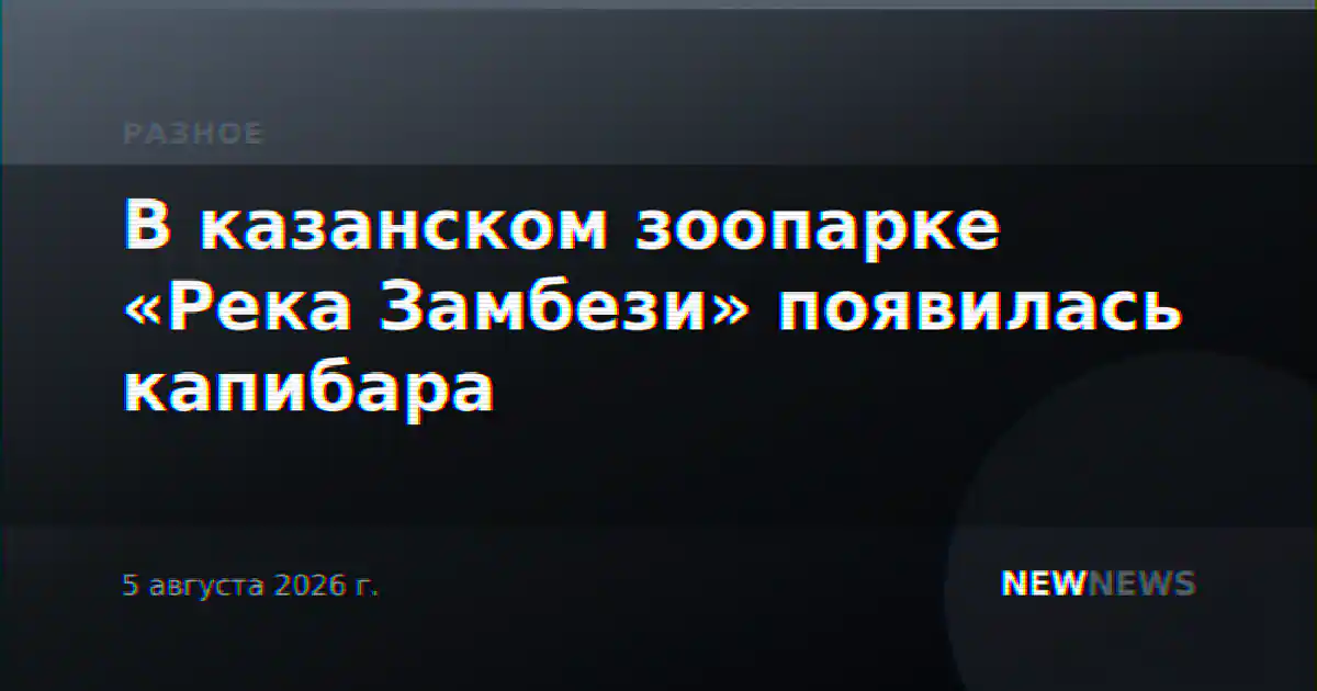 В казанском зоопарке «Река Замбези» появилась капибара