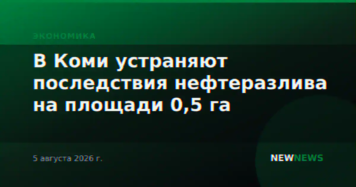 В Коми устраняют последствия нефтеразлива на площади 0,5 га