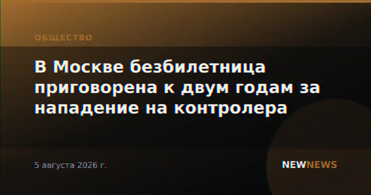 В Москве безбилетница приговорена к двум годам за нападение на контролера