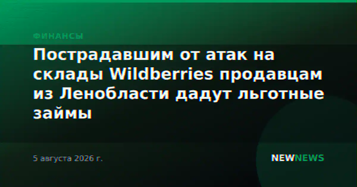 Пострадавшим от атак на склады Wildberries продавцам из Ленобласти дадут льготные займы