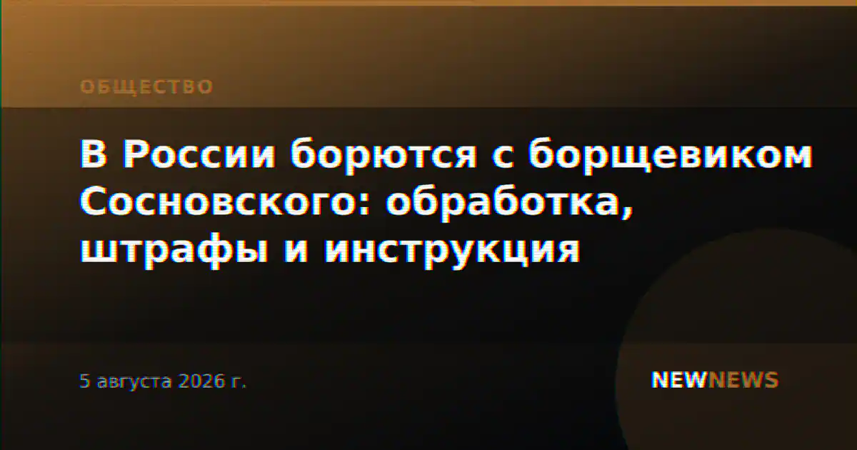 В России борются с борщевиком Сосновского: обработка, штрафы и инструкция