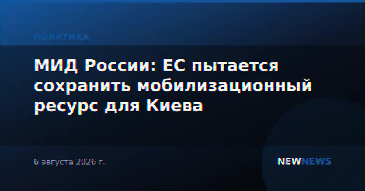МИД России: ЕС пытается сохранить мобилизационный ресурс для Киева