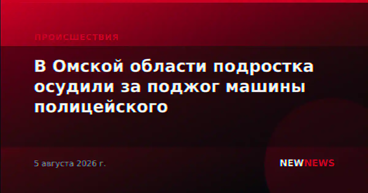 В Омской области подростка осудили за поджог машины полицейского