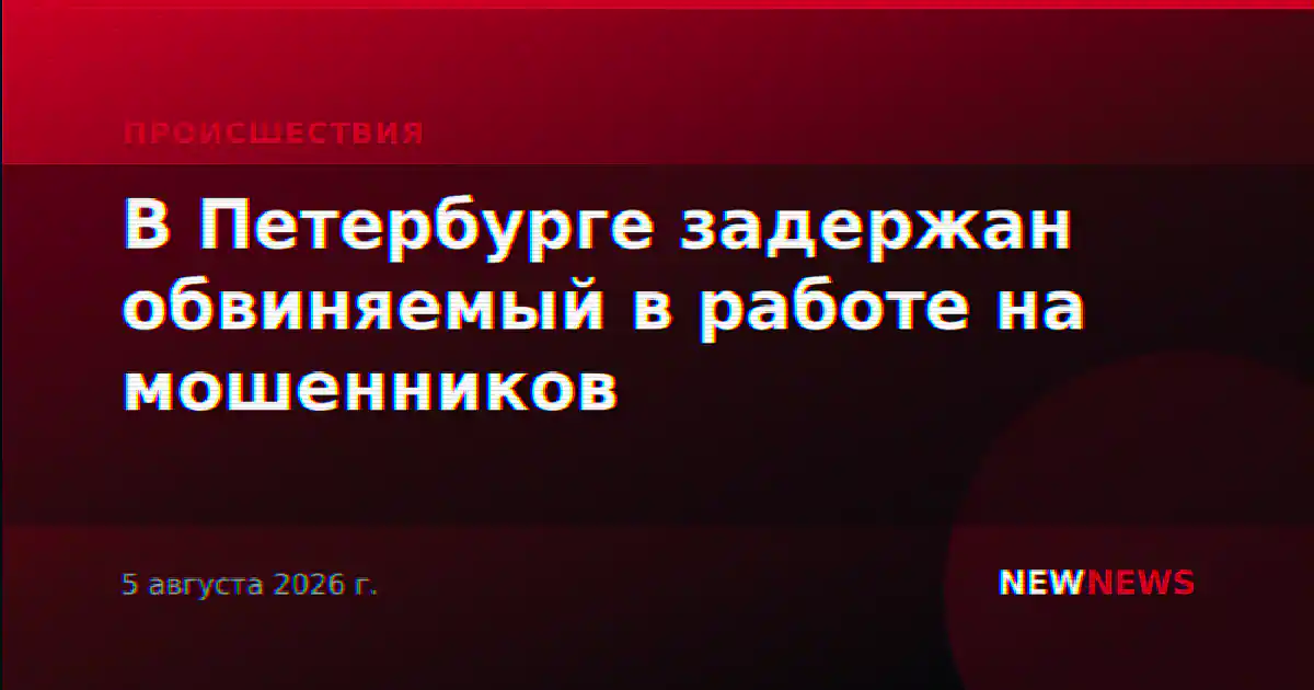 В Петербурге задержан обвиняемый в работе на мошенников