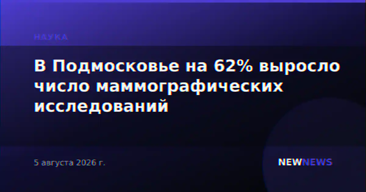 В Подмосковье на 62% выросло число маммографических исследований