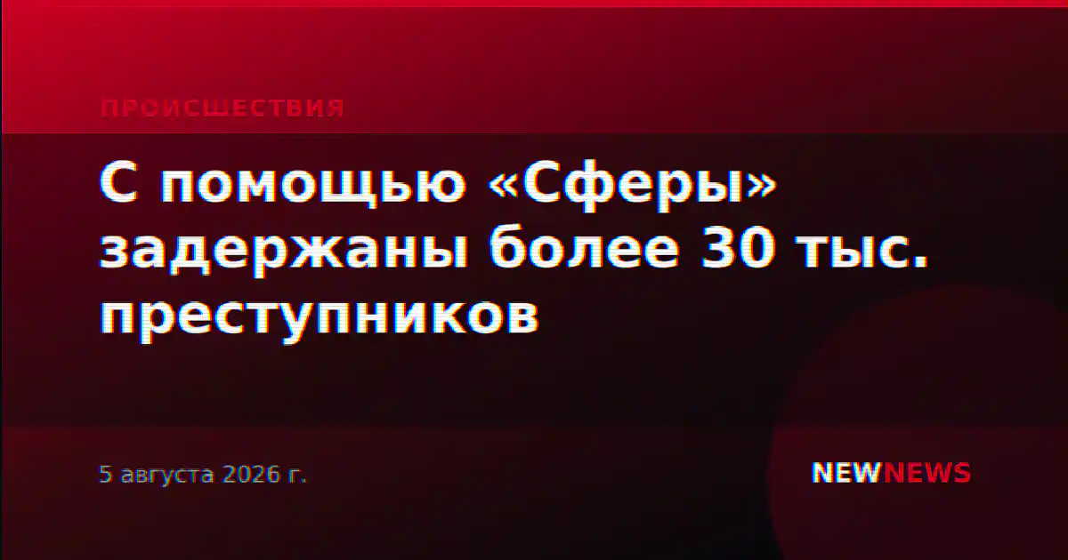 С помощью «Сферы» задержаны более 30 тыс. преступников