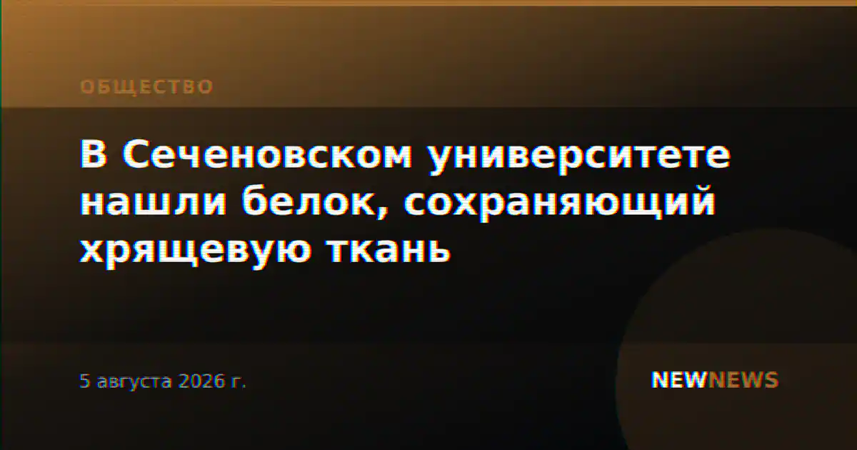 В Сеченовском университете нашли белок, сохраняющий хрящевую ткань