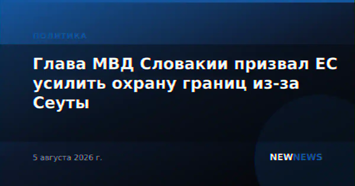 Глава МВД Словакии призвал ЕС усилить охрану границ из-за Сеуты