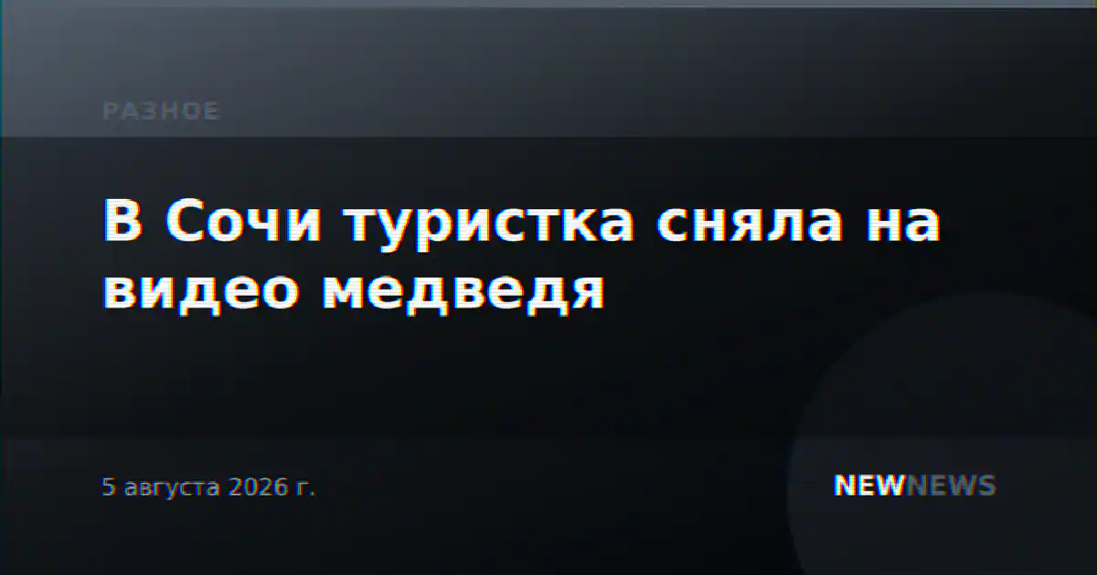 В Сочи туристка сняла на видео медведя