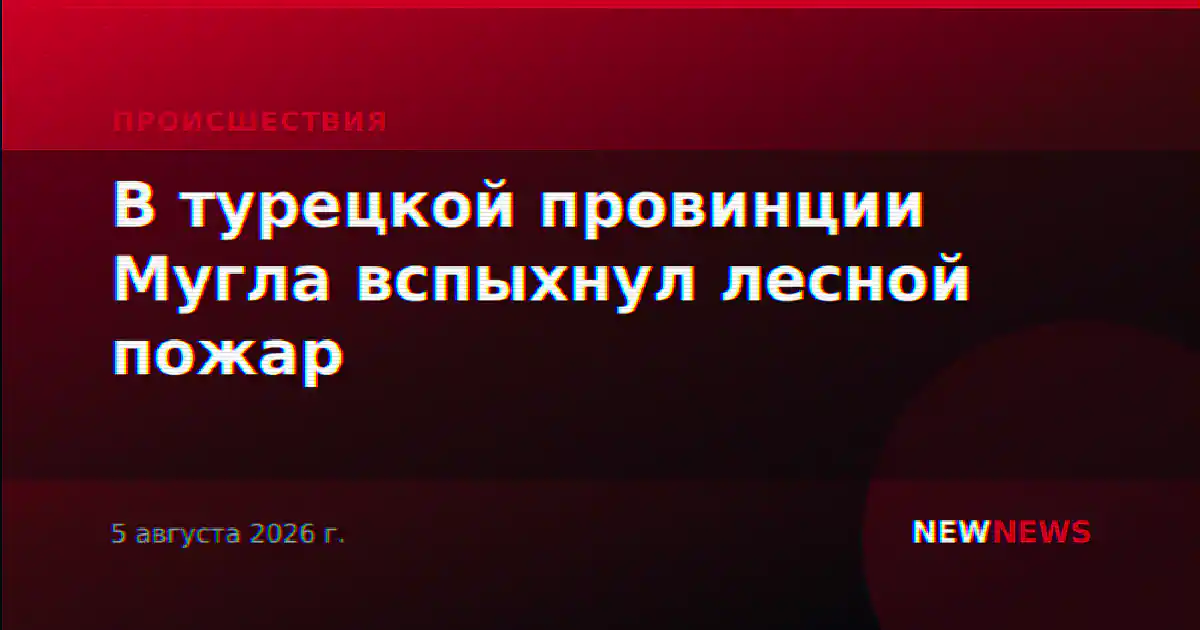 В турецкой провинции Мугла вспыхнул лесной пожар