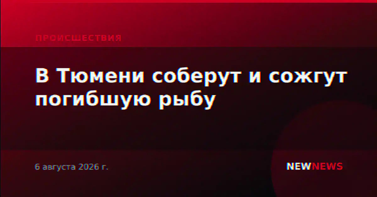 В Тюмени соберут и сожгут погибшую рыбу