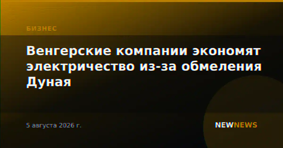 Венгерские компании экономят электричество из-за обмеления Дуная