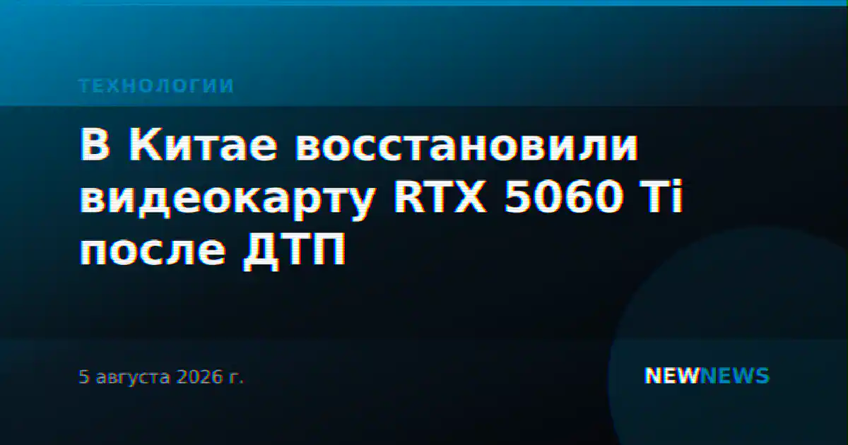 В Китае восстановили видеокарту RTX 5060 Ti после ДТП