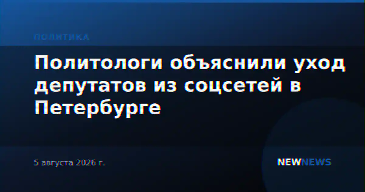 Политологи объяснили уход депутатов из соцсетей в Петербурге