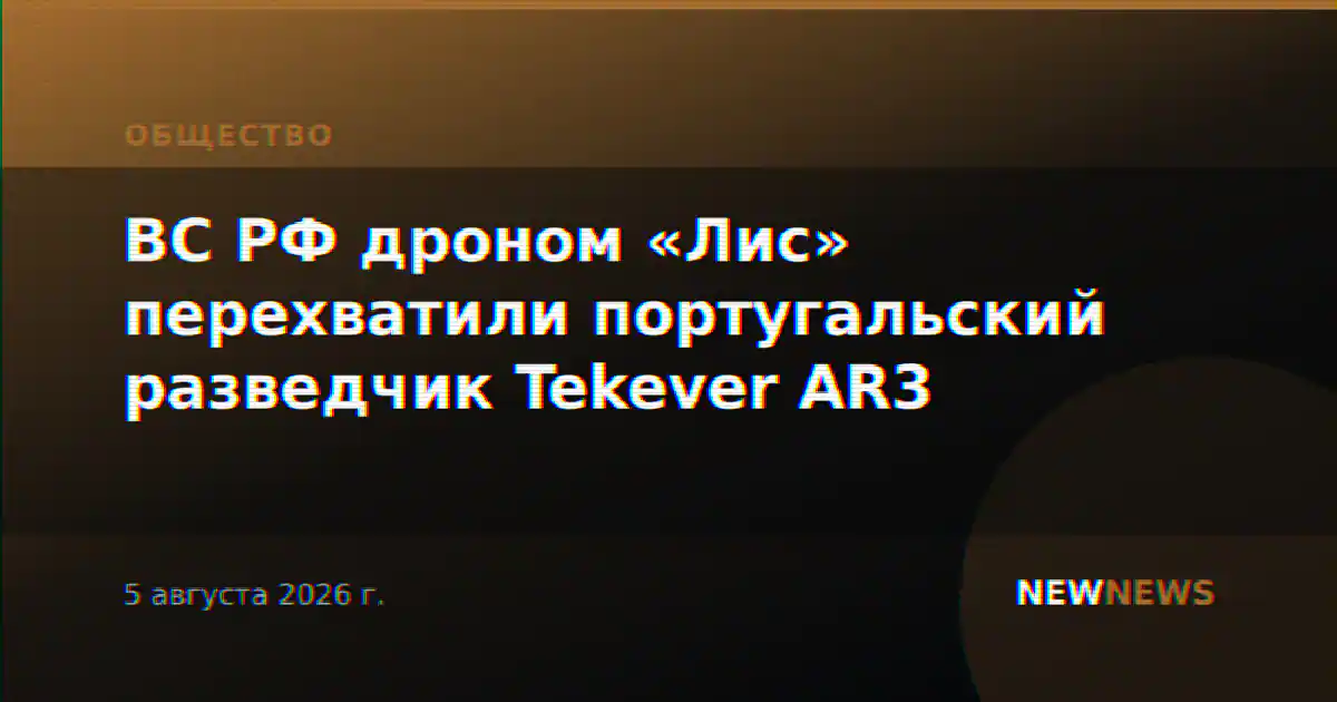 ВС РФ дроном «Лис» перехватили португальский разведчик Tekever AR3